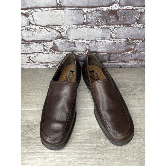Mephisto Brown Leather Loafers Air Jet Insoles Slip On Shoes Men Sz 11.5M US/45 main image 15